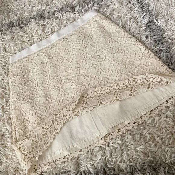 LOFT Women Skirt Lace Cream Color Size 6 - Picture 7 of 11
